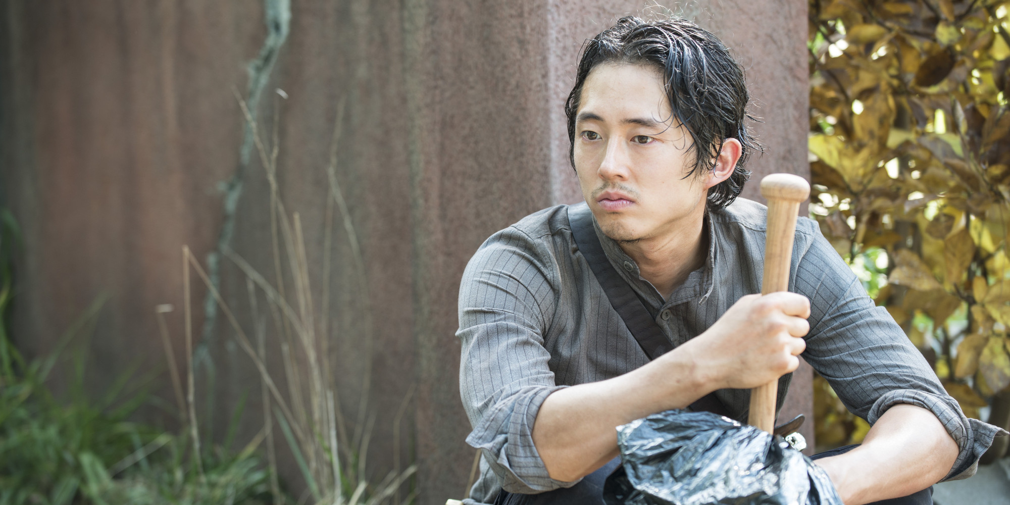 Steven Yeun - The Walking Dead _ Season 5, Episode 9 _ BTS - Photo Credit: Gene Page/AMC