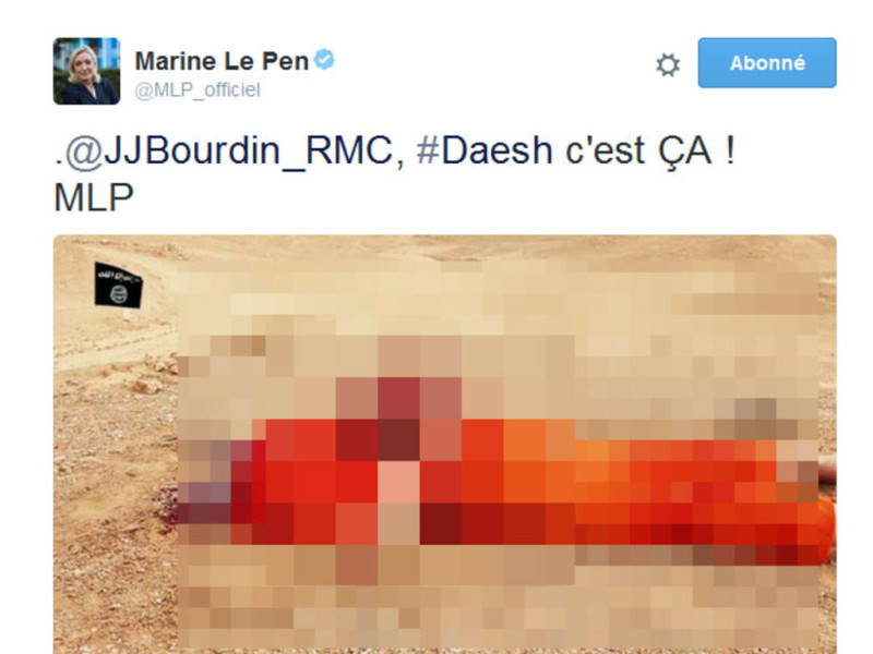 Photos trash de Daech Marine Le Pen-3