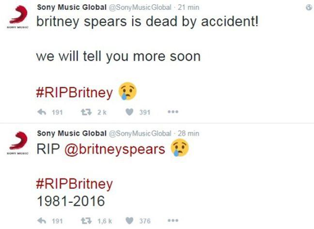 Britney Spears morte