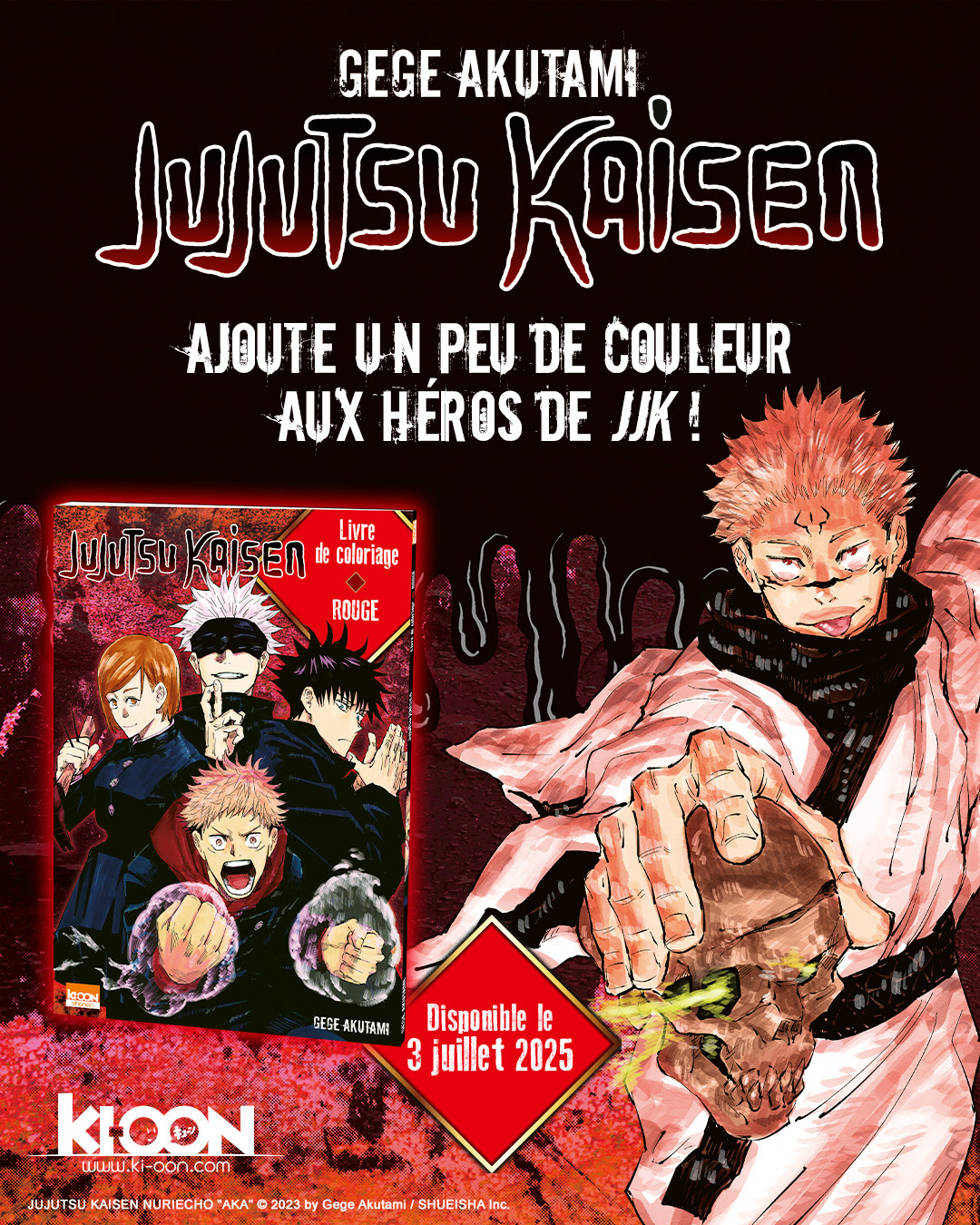 Jujutsu Kaisen Coloriage Rouge