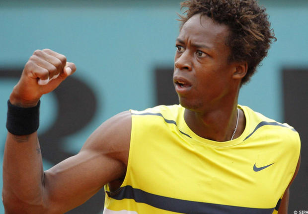 Battle de danse entre Gaël Monfils et Laurent Lokoli à Roland Garros