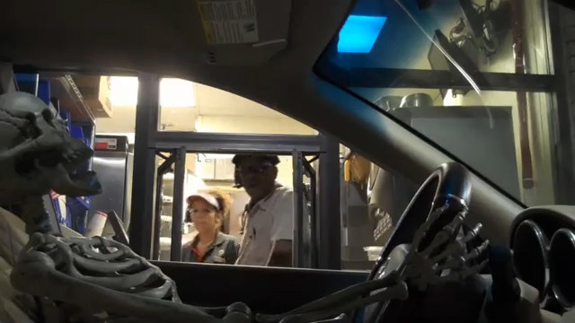 Drive Thru Skeleton Driver Prank…