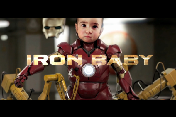 Robert Downey Jr à de la concurrence : Iron Baby !!