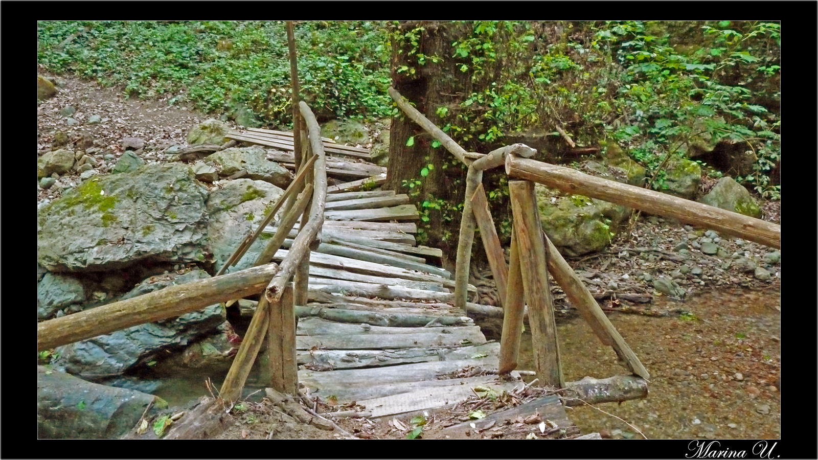 Camion sur un pont en bois…