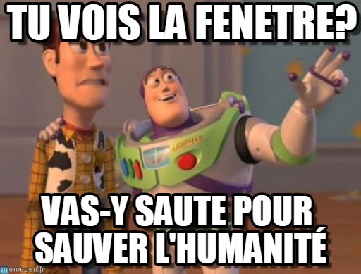 Ivre ces copains le balance du balcon…