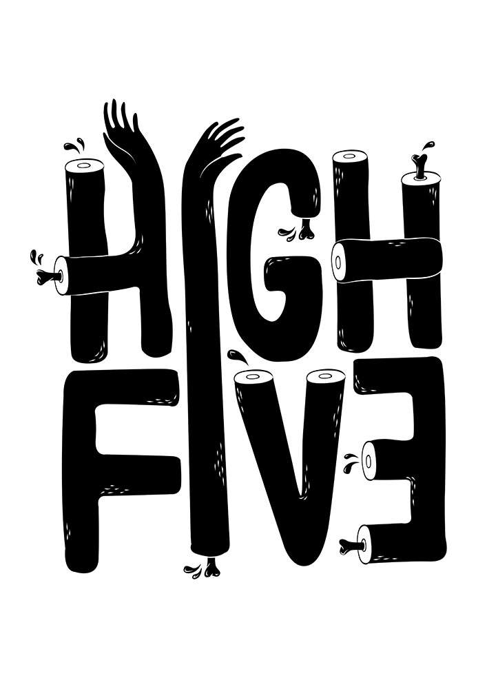 High-five en ski impréssionant !