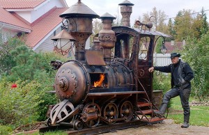 Locomotive à vapeur en version BBQ