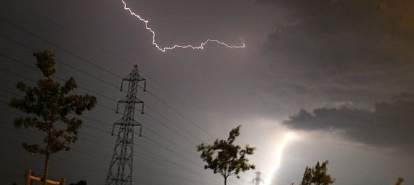 Violente bourrasque lors d’un orage