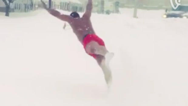 #BostonBlizzardChallenge, à poil dans la neige !!