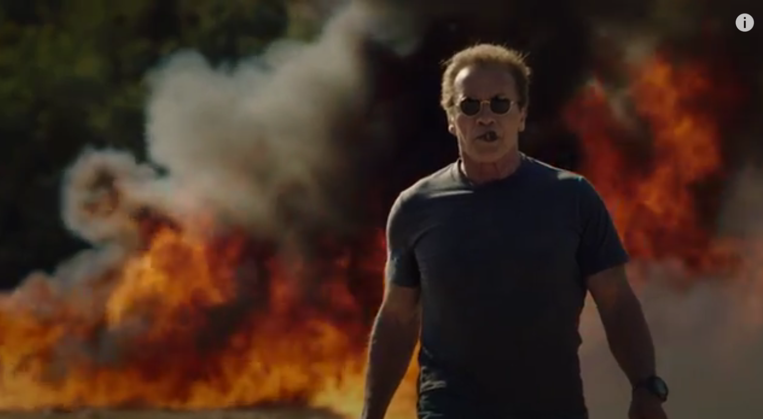 Arnold Schwarzenegger, t’invite pour exploser ce que tu veux au bazooka ou à la dynamite…