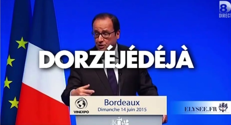 François Hollande ivre au salon Vinexpo