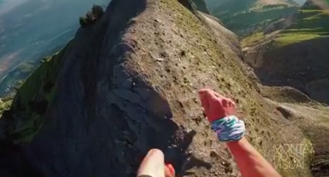 Un petit Jogging sur la crête d’une montagne