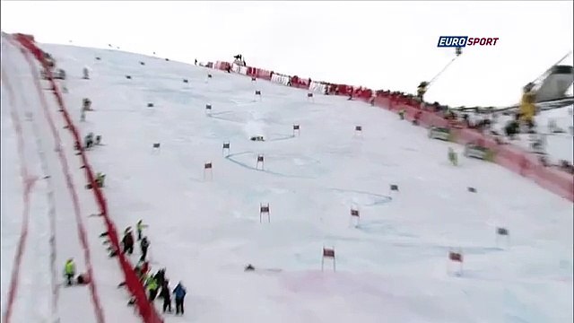 La gaufre du siècle pendant un slalom géant