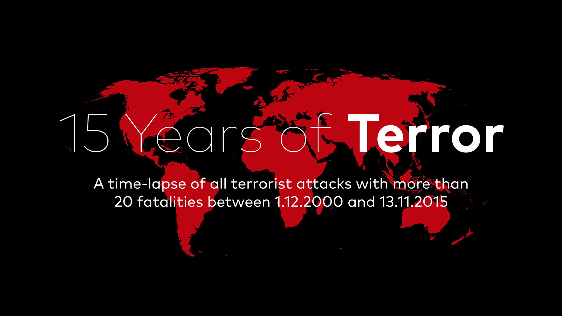15 ans de terrorisme en Time-lapse