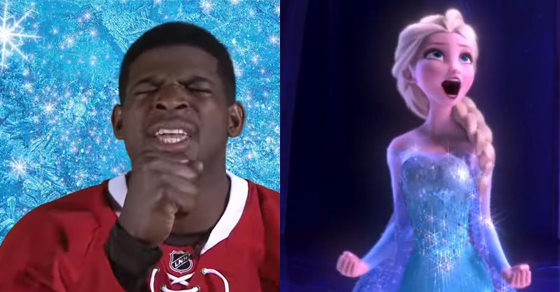 Les hockeyeurs de Montréal chantent « Let It Go »… Et c’est pas terrible !!