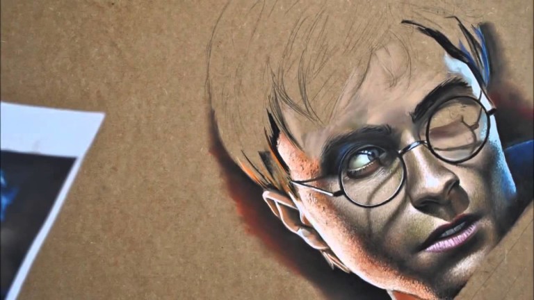 Une peinture hyperréaliste de Harry Potter, en Time Lapse