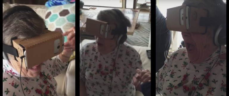 Une grand-mère teste la réalité virtuelle pour la première fois