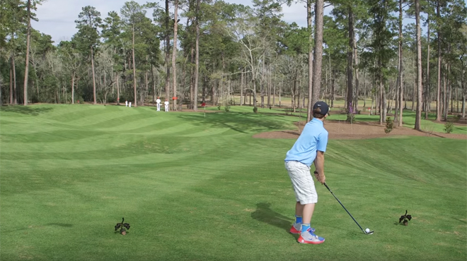 Un garçon de 11 ans réussit un trou en un coup devant Tiger Woods