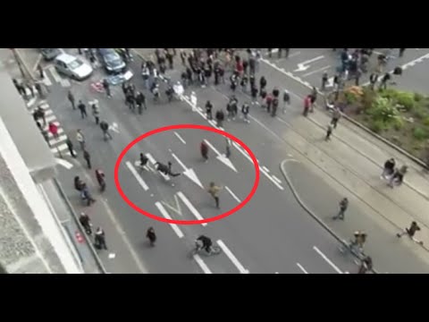 La balayette du siècle sur un manifestant à Nantes