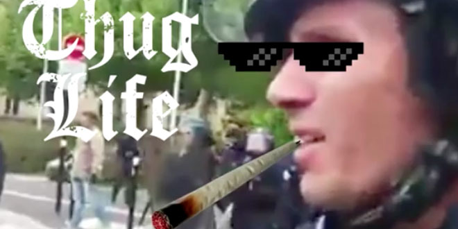 Un CRS demande à une manifestante d&rsquo;aller faire la vaisselle…