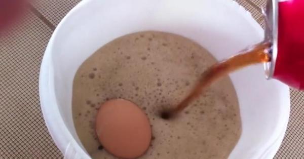 Laisser un œuf dans du Coca-Cola pendant 1 an