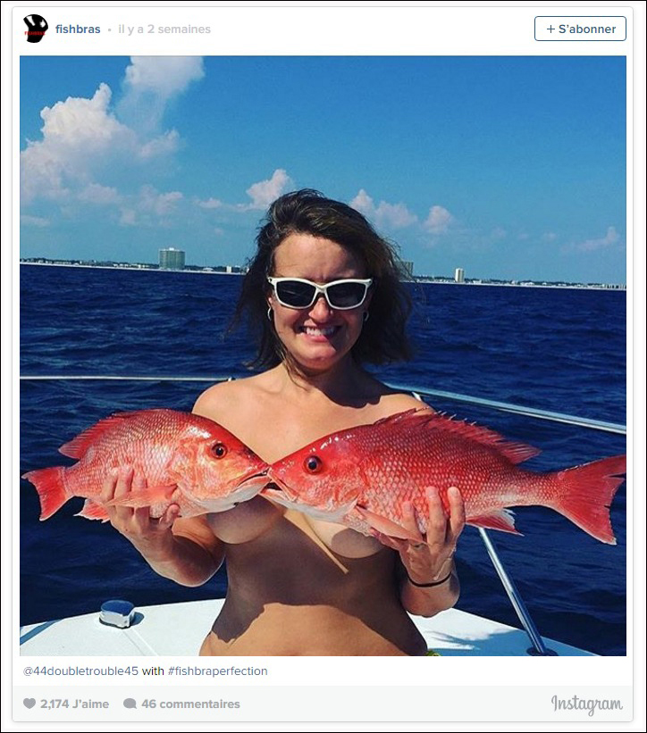 Nouvelle tendance sur les réseaux sociaux le poisson soutif ! #Fish Bra