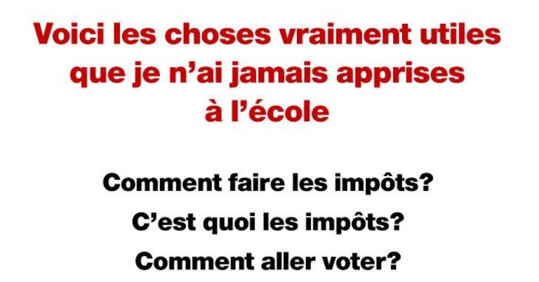 Les CHOSES qu&rsquo;on ne nous APPREND pas à l’école !