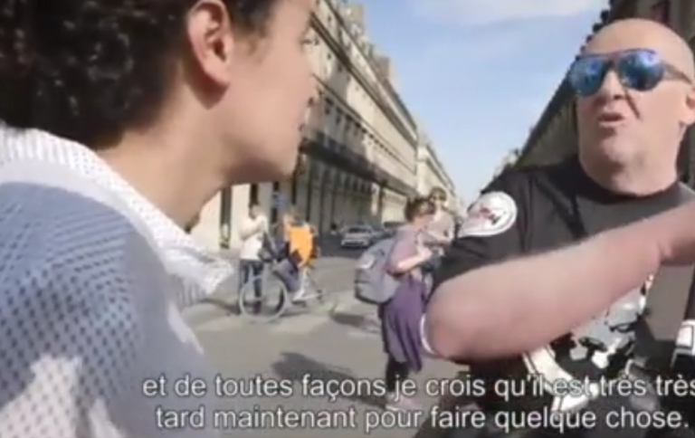 L&rsquo;actrice Amelle Chahbi face à un militant nationaliste raciste