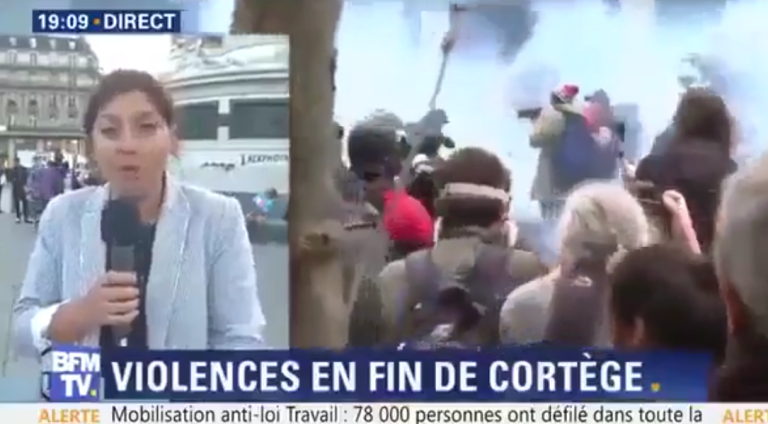 Une journaliste de BFMTV affirme que des policiers ont tiré à la kalachnikov