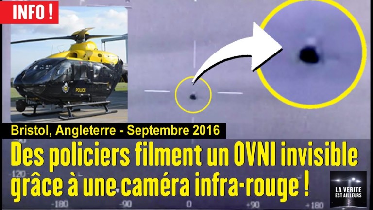 Un OVNI invisible filmé en infra-rouge par un hélicoptère de la Police !
