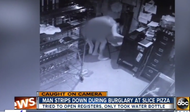 Complètement nu, il tente de cambrioler une pizzeria !!