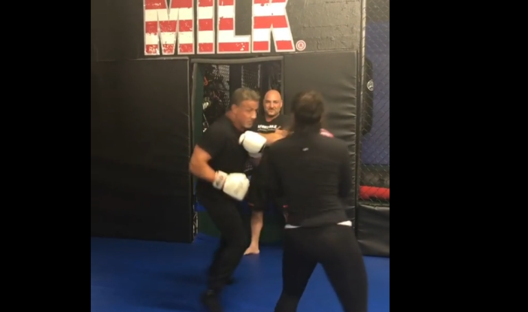 Sylvester Stallone mis KO par un mannequin.