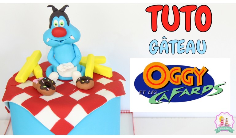 GÂTEAU PÂTE A SUCRE OGGY ET LES CAFARDS