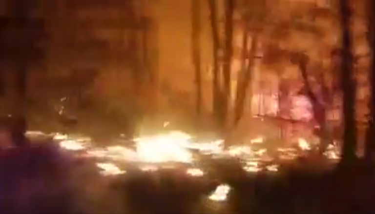 Évacuation d&rsquo;un incendie de forêt en pick-up