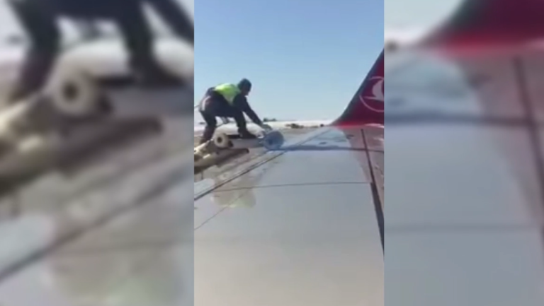 Technique Turque pas très fiable pour dégivrer un avion