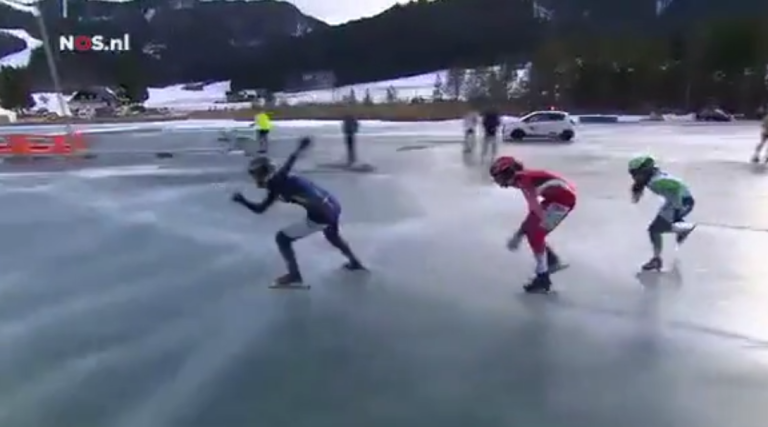 Une patineuse chute à quelques mètres de la ligne d’arrivée