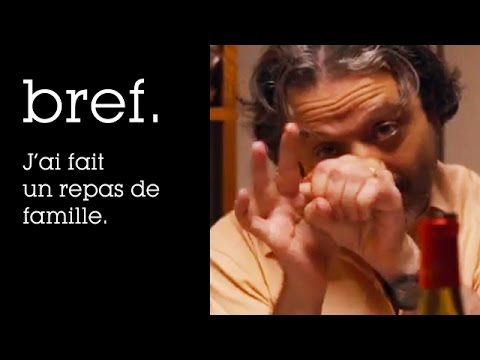 Bref. J&rsquo;ai fait un repas de famille.