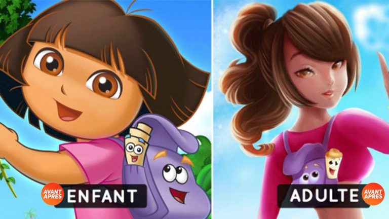 10 PERSONNAGES DE DESSINS ANIMÉS IMAGINÉS EN ADULTE