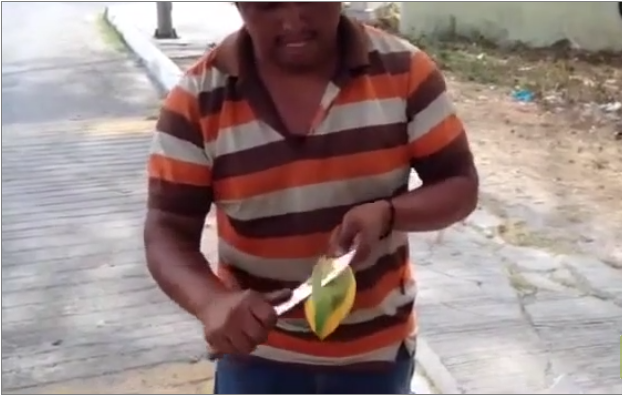 Sa technique pour couper une mangue est incroyable…