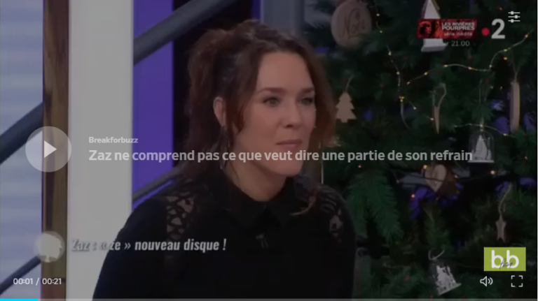 Zaz ne comprend pas ce que veut dire une partie de son refrain