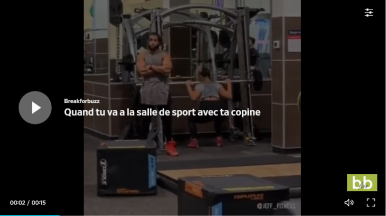 Quand tu va a la salle de sport avec ta copine