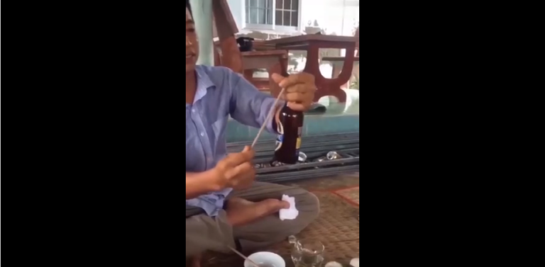 Décapsuler une bière avec une baguette ! Mauvaise bonne idée…