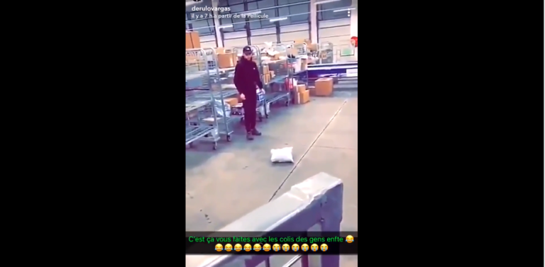 Des livreurs se filment en train de mettre des coups de pied dans des colis