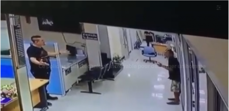 Ce policier a une technique incroyable pour désarmer un homme
