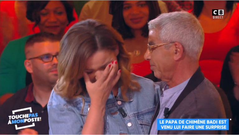 Chimène Badi fond en larmes en découvrant son papa dans TPMP !