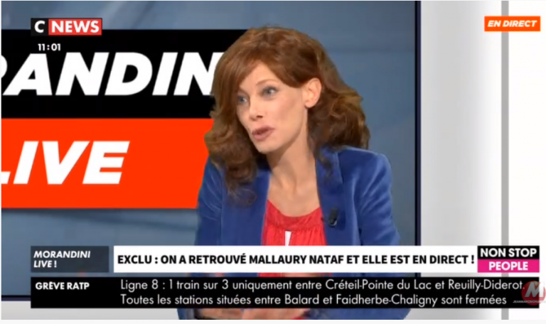 Mallaury Nataf en direct dans « Morandini Live » avec Jean-Marc Morandini
