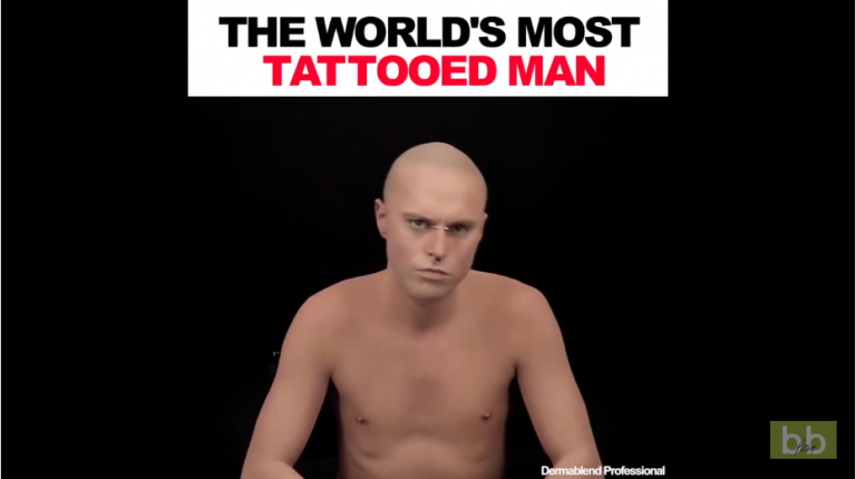 Voici l’homme le plus tatoué du monde…