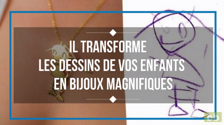 Il transforme les dessins de vos enfants en bijoux magnifiques