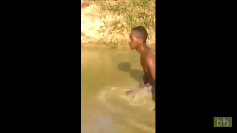 Un homme se fait attaquer par une anguille électrique dans une rivière et passe un sale moment
