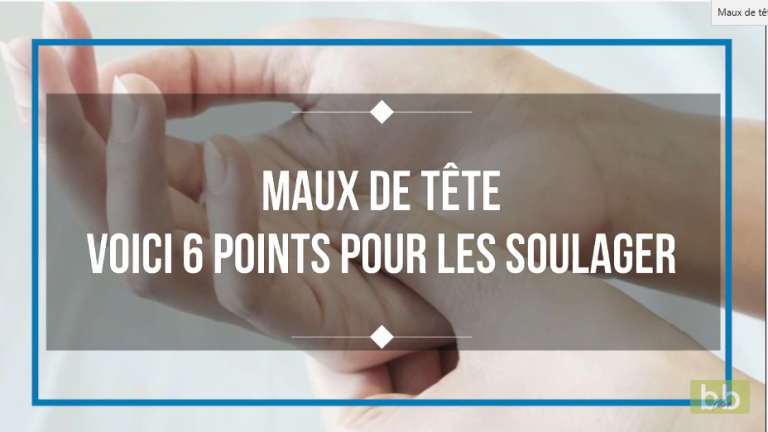 Maux de tête voici 6 points pour les soulager